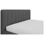 GESTOFFEERD BED 140 cm x 200 cm, textiel antraciet thumbnail 6