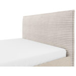 GESTOFFEERD BED 140 cm x 200 cm, hout, textiel, houtmateriaal natuurlijke kleur thumbnail 2