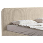 GESTOFFEERD BED 160 cm x 200 cm, hout, kunststof, textiel, houtmateriaal natuurlijke kleur thumbnail 2