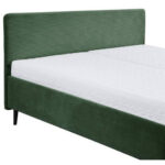 GESTOFFEERD BED 180 cm x 200 cm, textiel, houtmateriaal olijfgroen thumbnail 4
