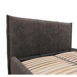 GESTOFFEERD BED 160 cm x 200 cm, houtmateriaal, hout, textiel bruin thumbnail 6