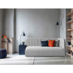 GESTOFFEERD BED 90 cm x 200 cm, hout, textiel, houtmateriaal grijs thumbnail 5