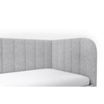 GESTOFFEERD BED 90 cm x 200 cm, hout, textiel, houtmateriaal grijs thumbnail 6