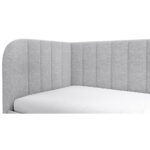 GESTOFFEERD BED 90 cm x 200 cm, hout, textiel, houtmateriaal grijs thumbnail 6