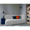 GESTOFFEERD BED 90 cm x 200 cm, hout, textiel, houtmateriaal grijs