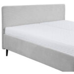 GESTOFFEERD BED 180 cm x 200 cm, textiel, lichtgrijs houtmateriaal thumbnail 4