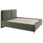 GESTOFFEERD BED 180 cm x 200 cm, hout, textiel, houtmateriaal donkergroen thumbnail 7