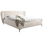 GESTOFFEERD BED 180 cm x 200 cm, hout, kunststof, textiel, houtmateriaal parel thumbnail 5