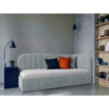GESTOFFEERD BED 90 cm x 200 cm, hout, textiel, houtmateriaal mint turquoise