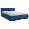 GESTOFFEERD BED 180 cm x 200 cm, hout, textiel, houten materiaal blauw