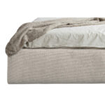 GESTOFFEERD BED 180 cm x 200 cm, hout, kunststof, textiel, houtmateriaal natuurlijke kleur thumbnail 7