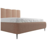 GESTOFFEERD BED 180 cm x 200 cm, hout, textiel, houtmateriaal roze thumbnail 6