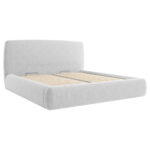 GESTOFFEERD BED 160 cm x 200 cm, hout, textiel, houtmateriaal grijs thumbnail 6