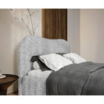 GESTOFFEERD BED 160 cm x 200 cm, hout, textiel, houtmateriaal grijs thumbnail 7