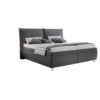 GESTOFFEERD BED 180 cm x 200 cm, donkergrijs textiel