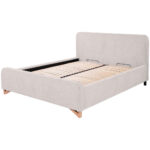 GESTOFFEERD BED 180 cm x 200 cm, hout, kunststof, textiel, houtmateriaal parel thumbnail 5