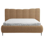 GESTOFFEERD BED 160 cm x 200 cm, hout, textiel, houten materiaal, terracotta thumbnail 3