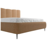 GESTOFFEERD BED 160 cm x 200 cm, hout, textiel, houten materiaal, terracotta thumbnail 5