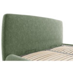 GESTOFFEERD BED 160 cm x 200 cm, hout, textiel, houtmateriaal groen thumbnail 3