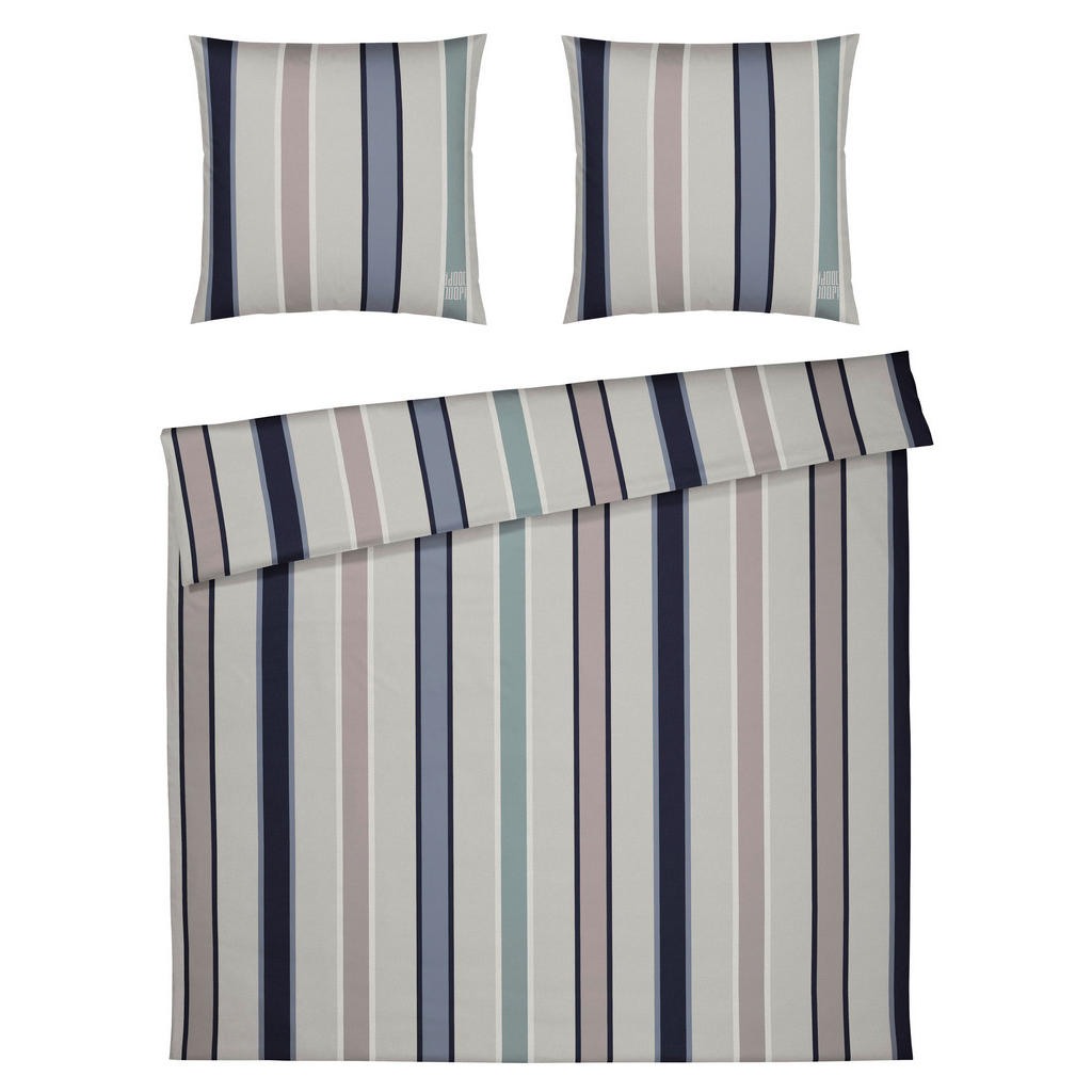 TWEEZIJDIGE BEDDENBANK mako satijn blauw