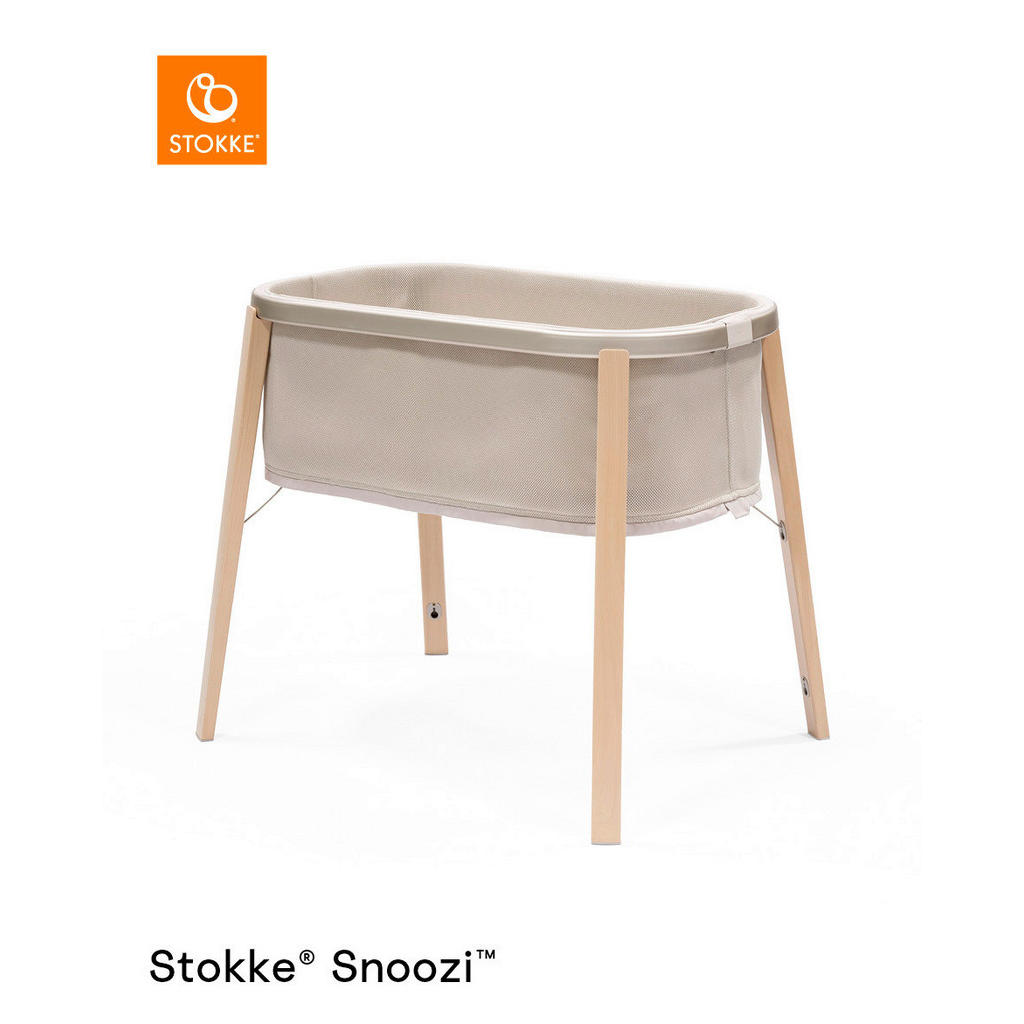Wieg Snoozi beuken 59,7/76/87,1 cm natuurlijke kleur, wit