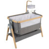 BED Elegance 102/54/69-81 cm natuurlijke kleur, donkergrijs