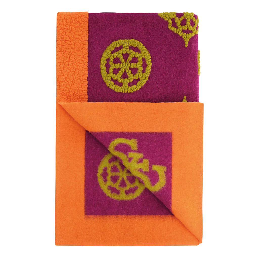 DEKEN WOL POENY GUESS 190/150 cm oranje