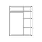KAST MET KLASSIEKE DEUREN, grafietkleur, eiken plank thumbnail 5