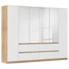 KAST MET KLASSIEKE DEUREN, wit, eikenkleur