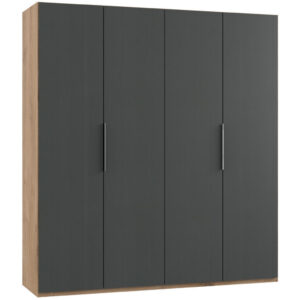 KAST MET KLASSIEKE DEUREN, grafietkleuren, eikenkleuren