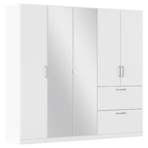 KAST MET KLASSIEKE DEUREN, wit