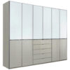 KAST MET KLASSIEKE DEUREN, grijs, wit