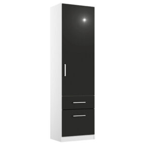KAST MET KLASSIEKE DEUREN, grijs, wit