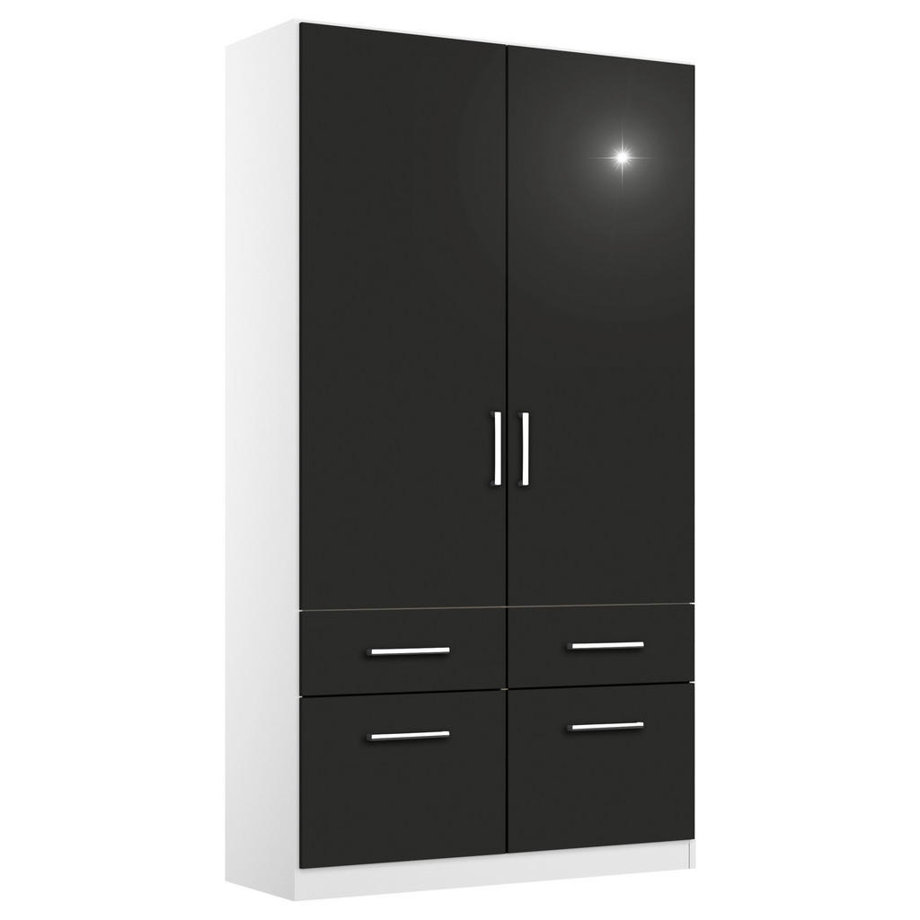 KAST MET KLASSIEKE DEUREN, grijs, wit