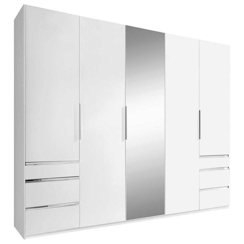 KAST MET KLASSIEKE DEUREN, zilverkleur, wit
