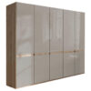 KAST MET KLASSIEKE DEUREN, champagnekleur, wit eiken