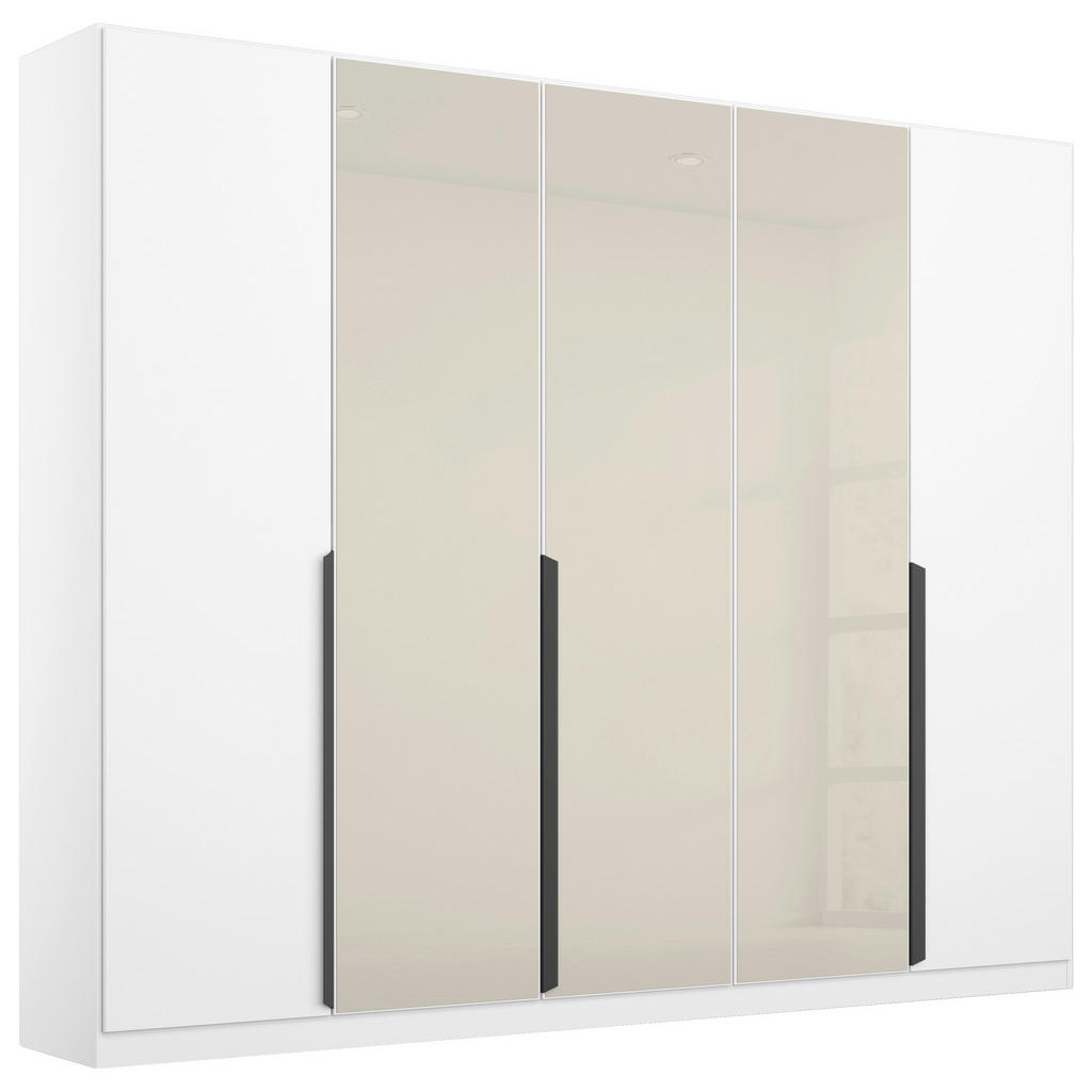 KAST MET KLASSIEKE DEUREN, wit, champagnekleur