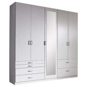 KAST MET KLASSIEKE DEUREN, wit