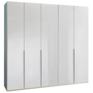 KAST MET KLASSIEKE DEUREN, wit, wit, hoogglans