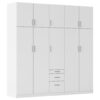 KAST MET KLASSIEKE DEUREN, wit
