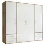 KAST MET KLASSIEKE DEUREN, wit, sonoma eiken thumbnail 1