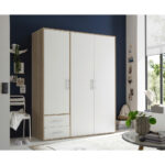 KAST MET KLASSIEKE DEUREN, wit, sonoma eiken thumbnail 2