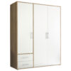 KAST MET KLASSIEKE DEUREN, wit, sonoma eiken