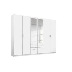 KAST MET KLASSIEKE DEUREN, wit