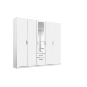 KAST MET KLASSIEKE DEUREN, wit