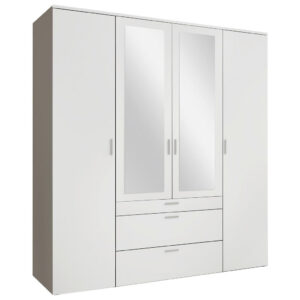 KAST MET KLASSIEKE DEUREN, wit
