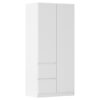 KAST MET KLASSIEKE DEUREN, wit
