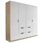 KAST MET KLASSIEKE DEUREN, wit, sonoma eiken thumbnail 1