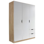 KAST MET KLASSIEKE DEUREN, wit, sonoma eiken thumbnail 1