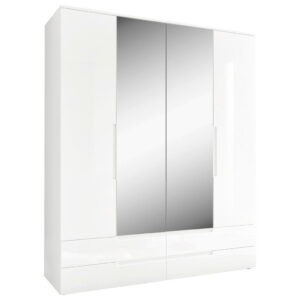 KAST MET KLASSIEKE DEUREN, wit